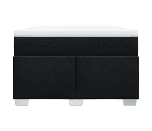 Atsperu Gulta Ar Matraci, Melns Audums, 120X190 Cm Vidaxl