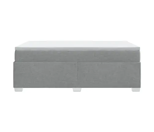 Atsperu Gulta Ar Matraci, Gaiši Pelēka Audums, 120X200Cm Vidaxl