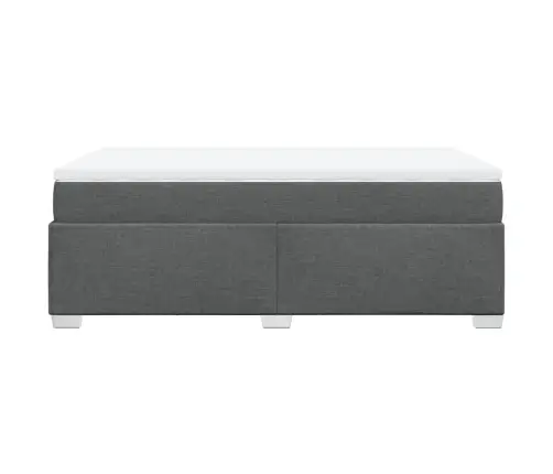 Lova Su Spyruoklėmis Ir Čiužiniu, Tamsiai Pilka, 120X200 Cm