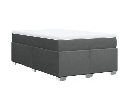 Lova Su Spyruoklėmis Ir Čiužiniu, Tamsiai Pilka, 120X200 Cm