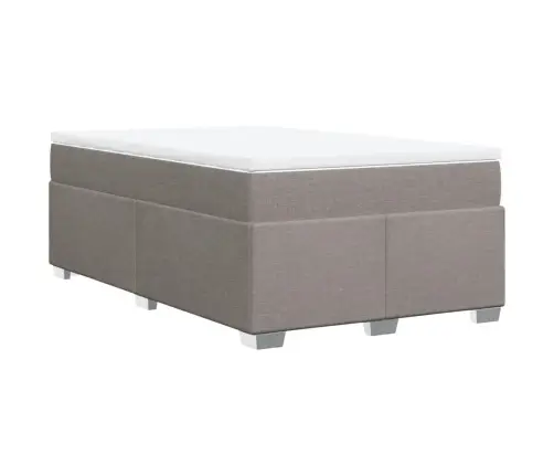 Lova Su Spyruoklėmis Ir Čiužiniu, Taupe, 120X200 cm Audinys