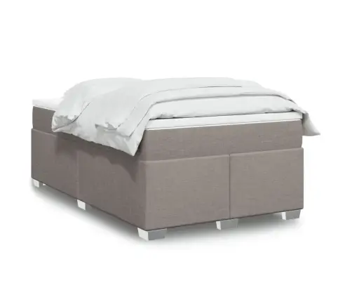 Lova Su Spyruoklėmis Ir Čiužiniu, Taupe, 120X200 cm Audinys