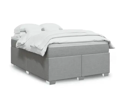 Kontinentaalvoodi Madratsiga, Helehall, 140X190 cm Kangas