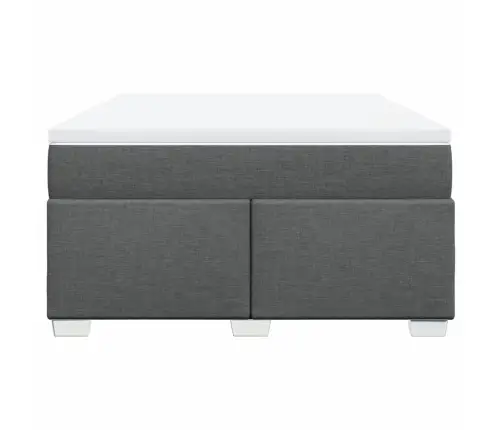 Atsperu Gulta Ar Matraci, Tumši Pelēka Audums, 140X190 Cm Vidaxl