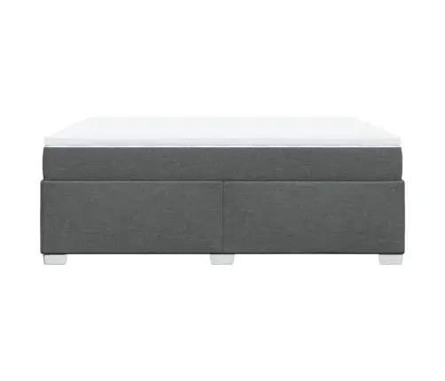 Atsperu Gulta Ar Matraci, Tumši Pelēka Audums, 140X190 Cm Vidaxl