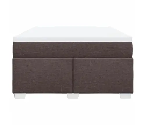 Lova Su Spyruoklėmis Ir Čiužiniu, Ruda, 140X200 cm Audinys