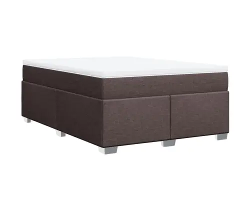 Lova Su Spyruoklėmis Ir Čiužiniu, Ruda, 140X200 cm Audinys