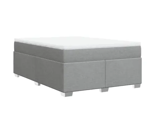 Kontinentaalvoodi Madratsiga, Helehall, 160X200 cm Kangas