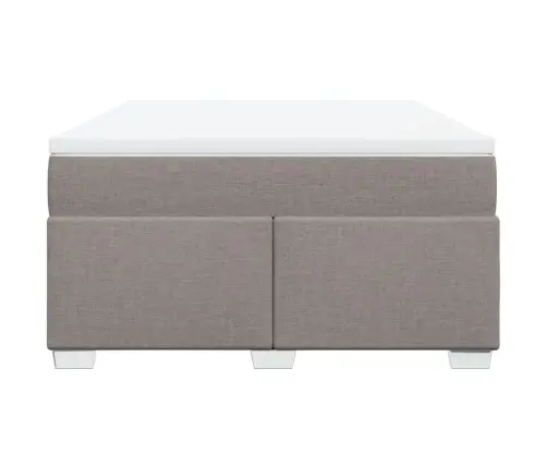 Atsperu Gulta Ar Matraci, Pelēkbrūns, 160X200 Cm, Audums Vidaxl