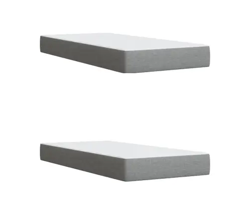 Lova Su Spyruoklėmis Ir Čiužiniu, Pilka, 200X200cm Audinys