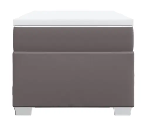 Atsperu Gulta Ar Matraci, Pelēka, 80X200 Cm, Mākslīgā Āda Vidaxl