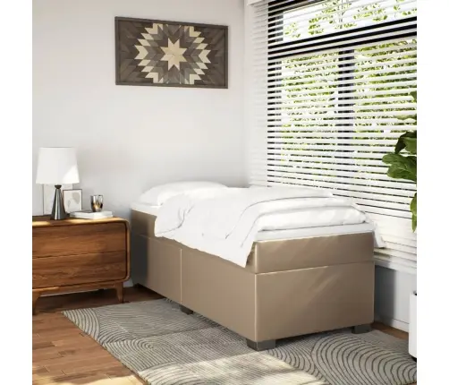 Kontinentaalvoodi Madratsiga, Cappuccino, 80X200 cm Kunstnahk