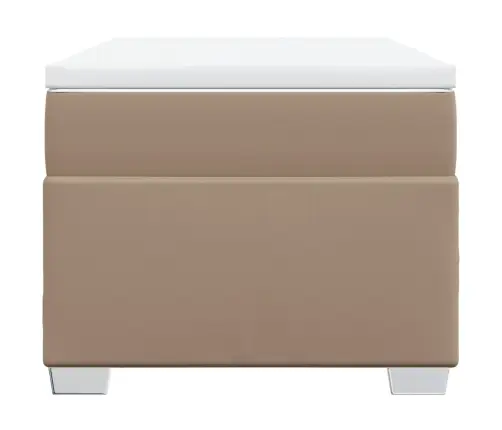 Kontinentaalvoodi Madratsiga, Cappuccino, 80X200 cm Kunstnahk