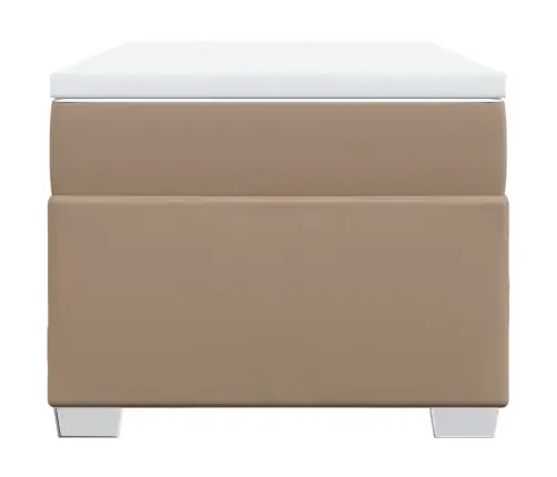 Atsperu Gulta Ar Matraci, Kapučīno, 90X190 Cm, Mākslīgā Āda Vidaxl