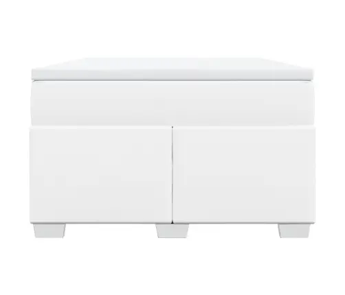 Lova Su Spyruoklėmis/Čiužiniu, Balta, 120X190cm Dirbtinė Oda