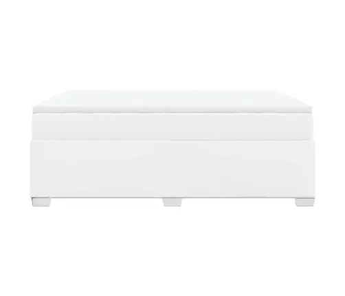 Atsperu Gulta Ar Matraci, Balta, 140X200 Cm, Mākslīgā Āda Vidaxl Atsperu Gulta Ar Matraci, Balta, 140X200 Cm, Mākslīgā Āda Vidaxl