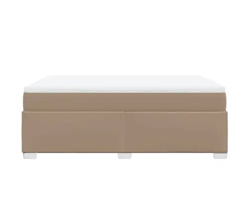 Kontinentaalvoodi Madratsiga, Cappuccino, 140X200 cm Kunstnahk