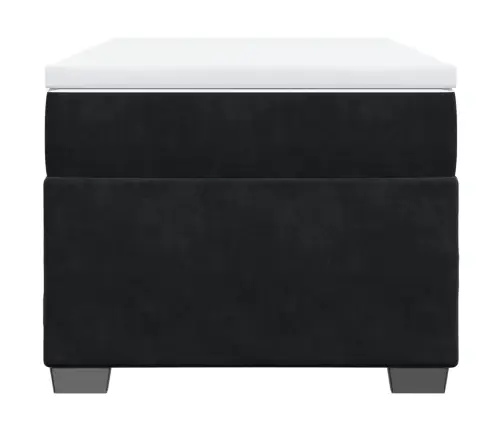 Atsperu Gulta Ar Matraci, Melna Samts, 90X190 Cm Vidaxl