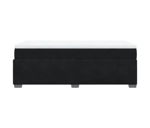 Atsperu Gulta Ar Matraci, Melna Samts, 90X190 Cm Vidaxl