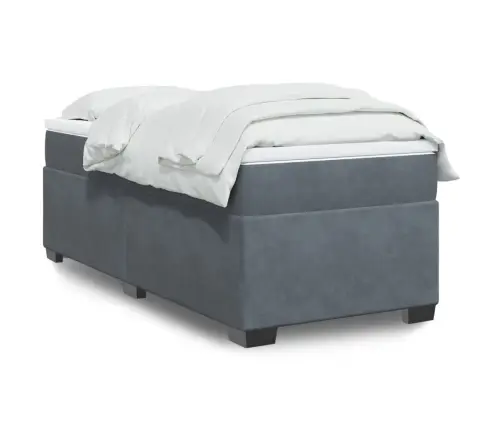 Kontinentaalvoodi Madratsiga, Tumehall, 100X200 cm Samet