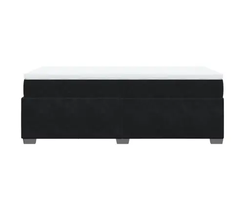 Kontinentaalvoodi Madratsiga, Must, 100X200 cm Samet