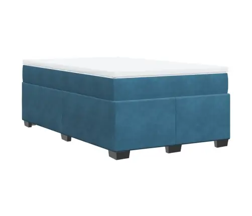 Kontinentaalvoodi Madratsiga, Tumesinine, 120 X 190 cm Samet