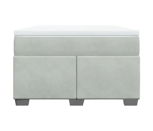 Kontinentaalvoodi Madratsiga, Helehall, 120X200 cm Samet