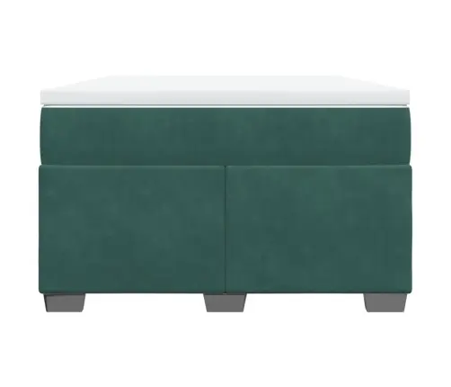 Lova Su Spyruoklėmis Ir Čiužiniu, Žalia, 120X200cm Aksomas