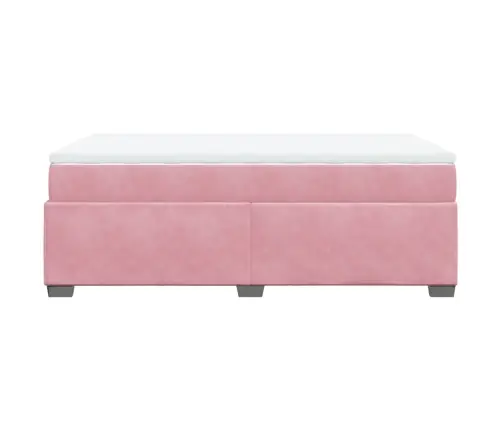 Kontinentaalvoodi Madratsiga, Roosa, 120X200 cm Samet