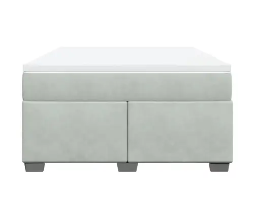 Kontinentaalvoodi Madratsiga, Helehall, 140X200 cm Samet