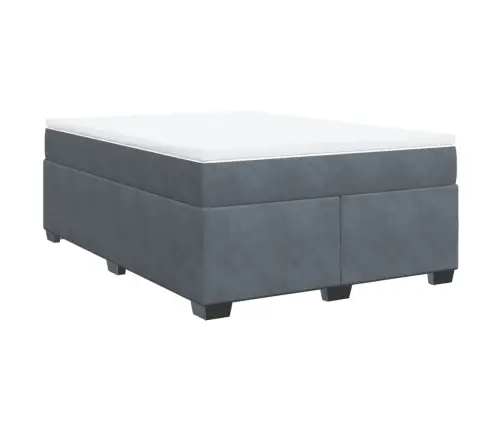 Kontinentaalvoodi Madratsiga, Tumehall, 140X200 cm Samet