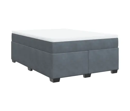 Kontinentaalvoodi Madratsiga, Tumehall, 140X200 cm Samet