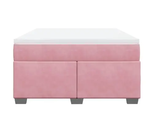 Kontinentaalvoodi Madratsiga, Roosa, 140X200 cm Samet