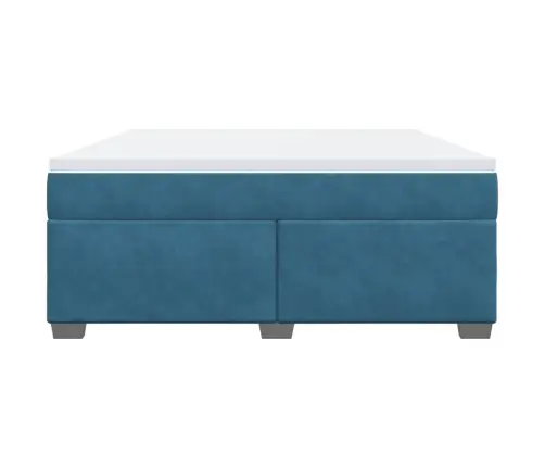 Kontinentaalvoodi Madratsiga, Tumesinine, 180X200 cm Samet