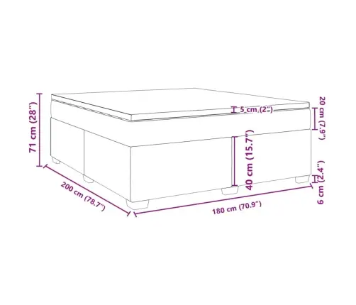 Lova Su Spyruoklėmis Ir Čiužiniu, Rožinė, 180X200 cm Aksomas