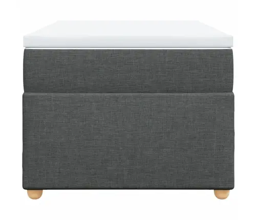 Atsperu Gultas Rāmis Ar Matraci, Tumši Pelēka, 80X200Cm, Audums Vidaxl