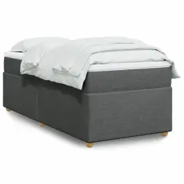 Atsperu Gultas Rāmis Ar Matraci, Tumši Pelēka, 80X200Cm, Audums Vidaxl Atsperu Gultas Rāmis Ar Matraci, Tumši Pelēka, 80X200Cm, Audums Vidaxl
