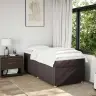 Atsperu Gultas Rāmis Ar Matraci, Tumši Brūna, 80X200 Cm, Audums Vidaxl