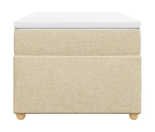 Atsperu Gultas Rāmis Ar Matraci, Krēmkrāsas, 80X200 Cm, Audums Vidaxl