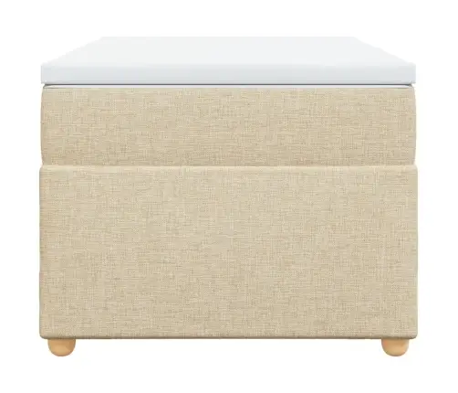 Atsperu Gulta Ar Matraci, Krēmkrāsas, 90X190 Cm, Audums Vidaxl