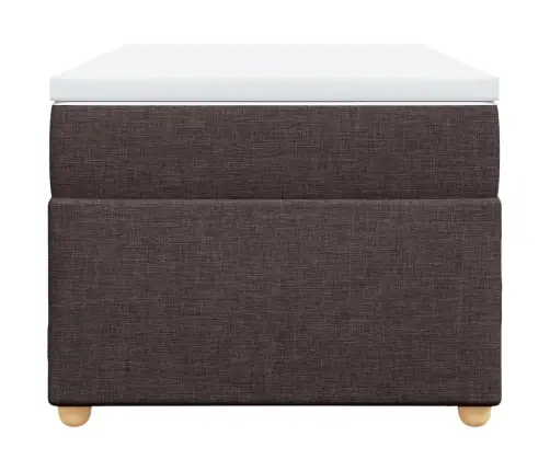 Atsperu Gultas Rāmis Ar Matraci, Tumši Brūna, 90X200 Cm, Audums Vidaxl