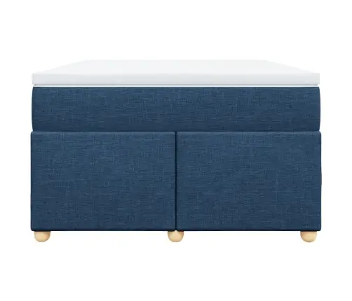 Atsperu Gulta Ar Matraci, Zils Audums, 120X190 Cm Vidaxl