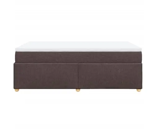 Lova Su Spyruoklėmis Ir Čiužiniu, Ruda, 120X200 cm Audinys