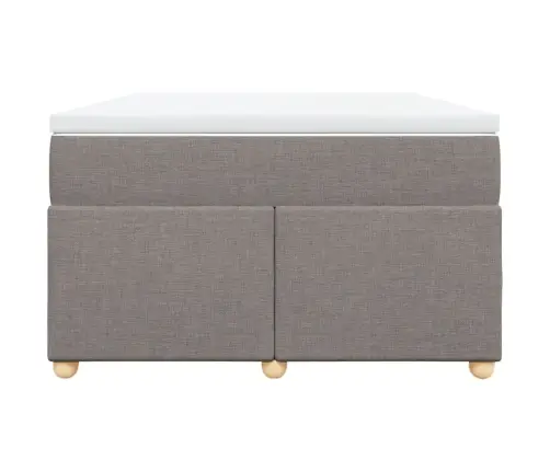 Atsperu Gultas Rāmis Ar Matraci, Pelēkbrūns, 120X200 Cm, Audums Vidaxl