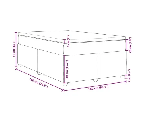 Kontinentaalvoodi Madratsiga,Tumehall, 140X190 cm Kangas