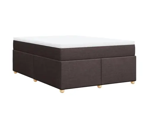 Kontinentaalvoodi Madratsiga, Tumepruun, 140X190 cm Kangas