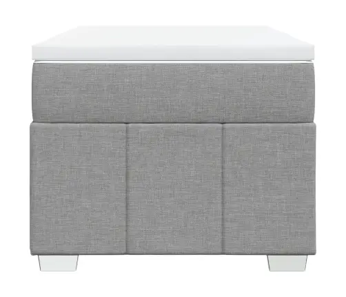 Atsperu Gulta Ar Matraci, Gaiši Pelēka, 90X190 Cm, Audums Vidaxl