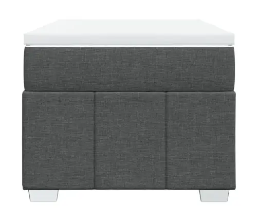 Atsperu Gulta Ar Matraci, Tumši Pelēka, 90X200 Cm, Audums Vidaxl