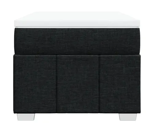 Atsperu Gultas Rāmis Ar Matraci, Melna, 90X200 Cm, Audums Vidaxl