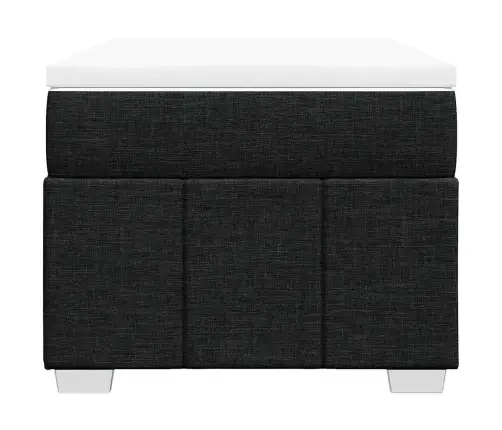 Atsperu Gultas Rāmis Ar Matraci, Melna Audums, 100X200 Cm Vidaxl